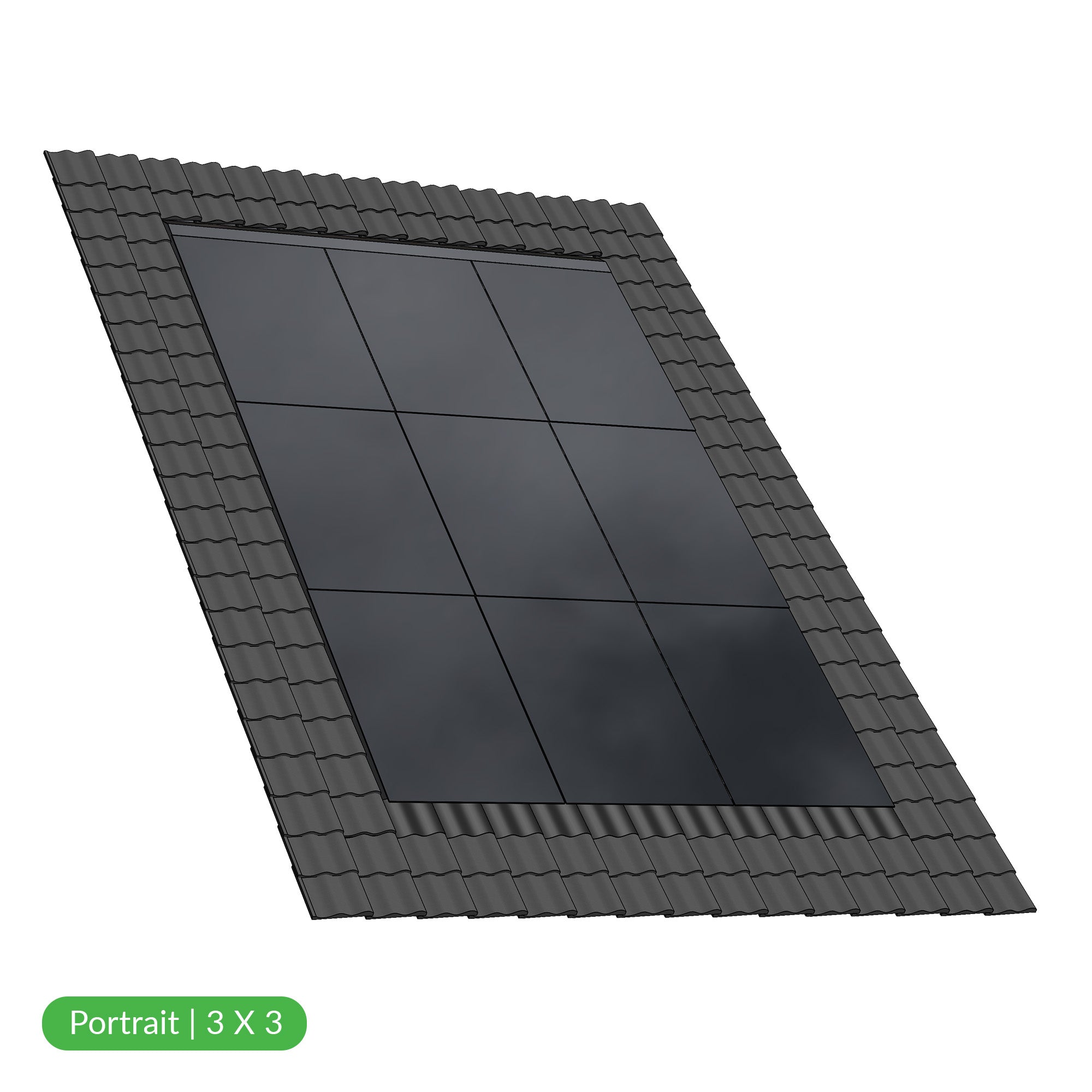 Navitect 370Wp Full Black - Portrait 3x3 pakket